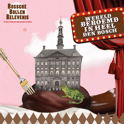Promobeeld van de Bossche Bollen Belevenis in Den Bosch met iconische Bossche bol en theaterstijl.