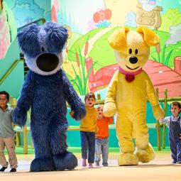 Kinderen met Woezel en Pip