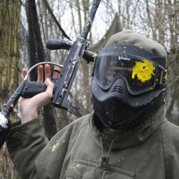 Geschoten paintballer