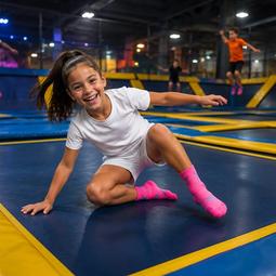 Meisje op trampoline
